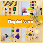 Load image into Gallery viewer, Busy Board with LED Light, Switch &amp; Travel Toys
