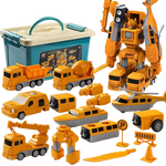 Load image into Gallery viewer, Magnetic Transforming Engineering Car Toys for Kids | Assembled Magnetic Fun

