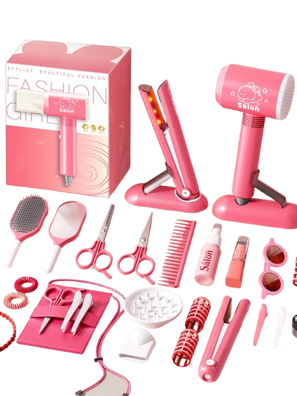 Kids Make up Toys Simulation Haircut Kit Children'S Hair Dryer