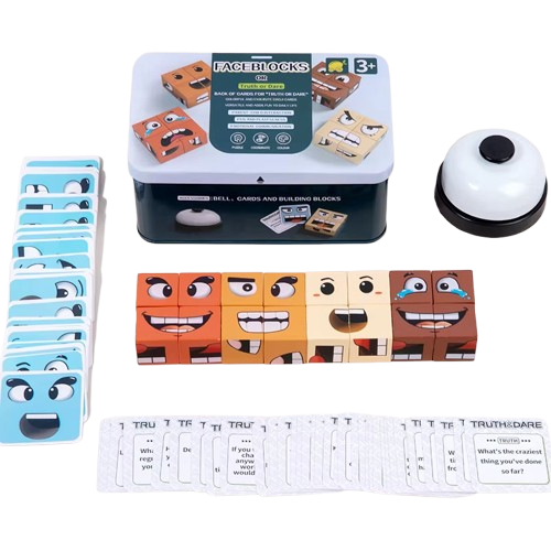 Wooden Face Changing Cube Puzzle Toy for Kids