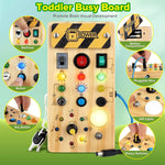 Load image into Gallery viewer, Busy Board with LED Light, Switch &amp; Travel Toys
