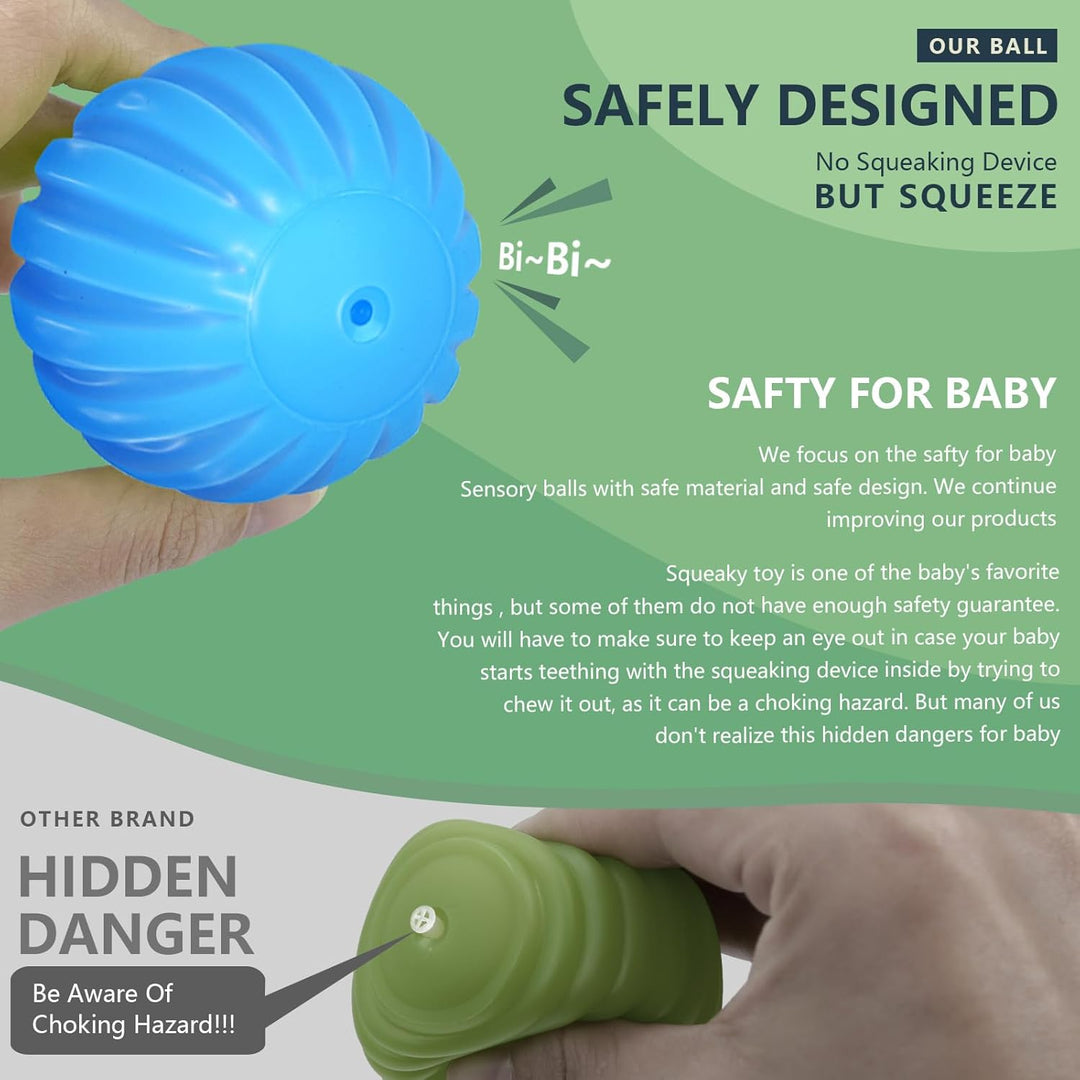 Textured Sensory Ball Set for Babies & Kids | Squeeze Balls for Playtime