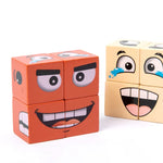Load image into Gallery viewer, Wooden Face Changing Cube Puzzle Toy for Kids
