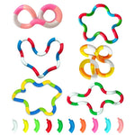 Load image into Gallery viewer, Tangle Fidget Toy Rainbow Circle Stress Relief Autism
