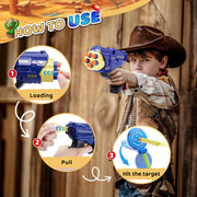 2-Player Shooting Game Toy, Foam Dart Toy Gun with Auto Reset