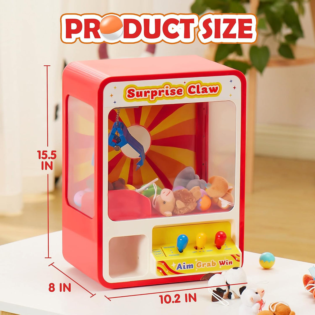 Claw Machine Arcade Toy with LED Light & Adjustable Sound, Rechargeable