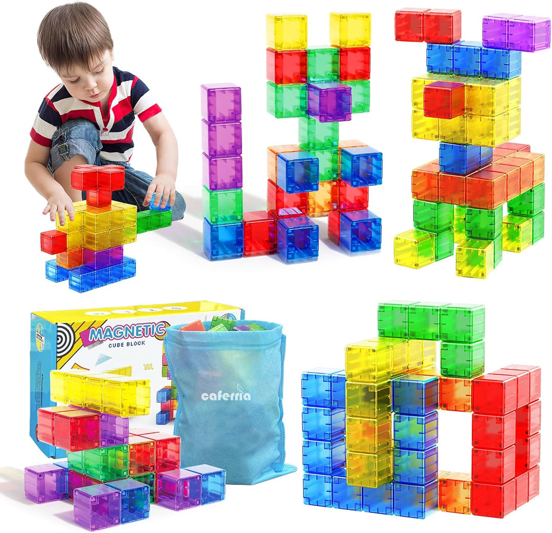 48PCS Magnetic Blocks - 1.38 Inch Building Blocks for Toddlers