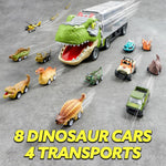 Load image into Gallery viewer, 13 in 1 Dinosaur Toys for Kids 3-5, Dinosaur Truck with 12 Pull Back Cars
