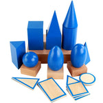 Load image into Gallery viewer, Wooden Montessori Geometry Set: 3D Shapes
