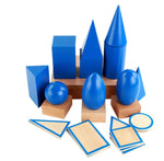 Load image into Gallery viewer, Wooden Montessori Geometry Set: 3D Shapes
