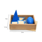 Load image into Gallery viewer, Wooden Montessori Geometry Set: 3D Shapes
