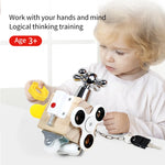 Load image into Gallery viewer, Kids Busy Cube - Wooden Montessori Busy Block for Early Learning
