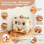 Load image into Gallery viewer, Baby Wooden Montessori Toy Baby Five-In-On Car Toy
