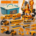 Load image into Gallery viewer, Magnetic Transforming Engineering Car Toys for Kids | Assembled Magnetic Fun
