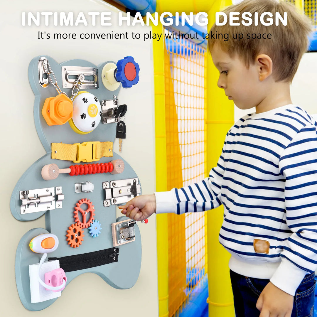 Wooden Sensory Activity Board Fine Motor Skills for Children