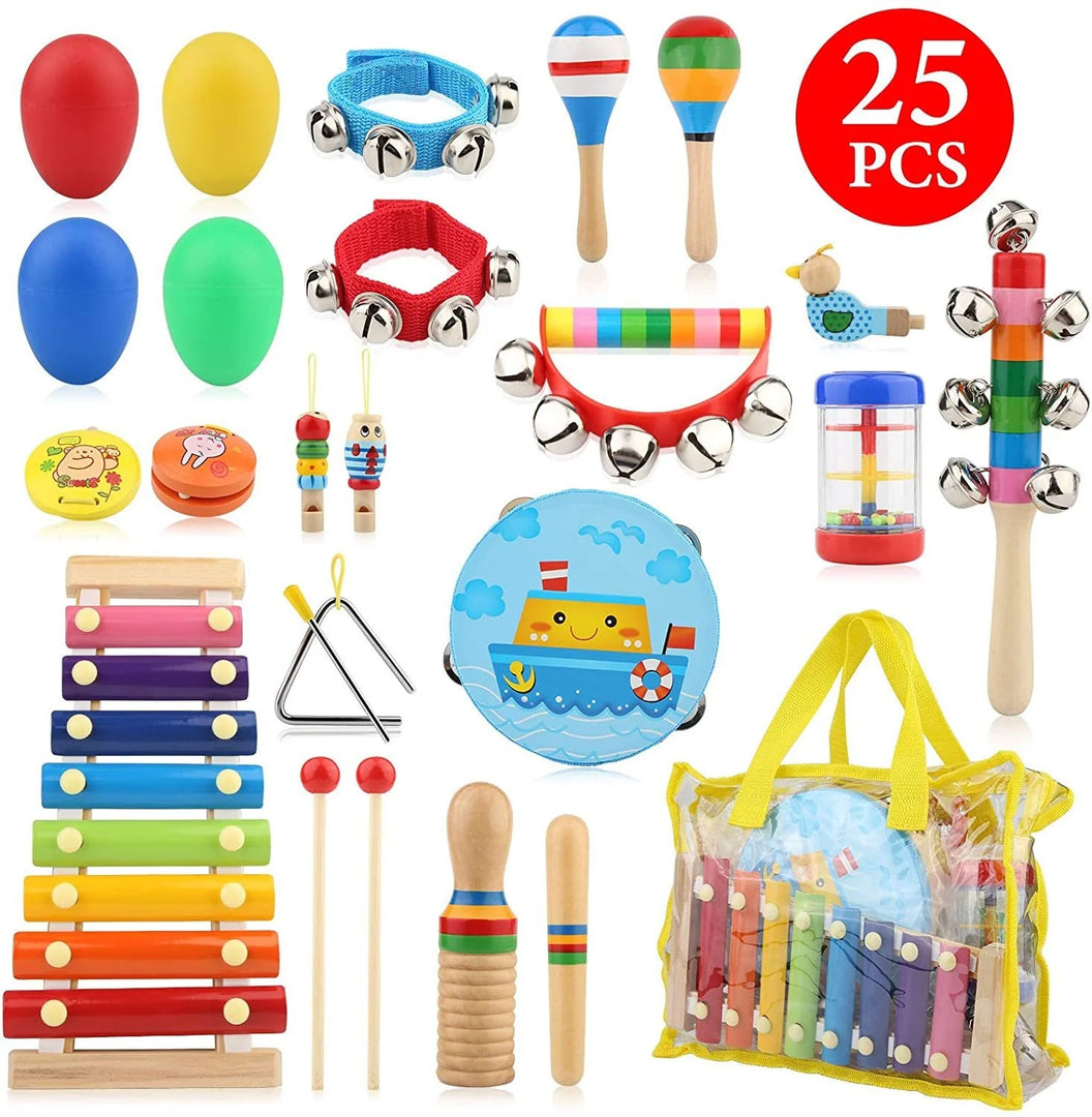 Montessori Wooden Percussion Instrument Creative Learning Gift for Kids