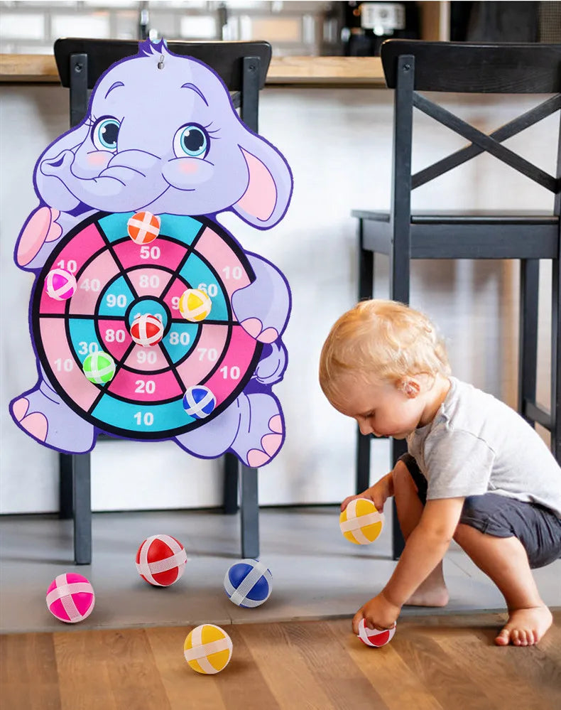 Cartoon Animal Dart Board for Kids 2-4 Years Old