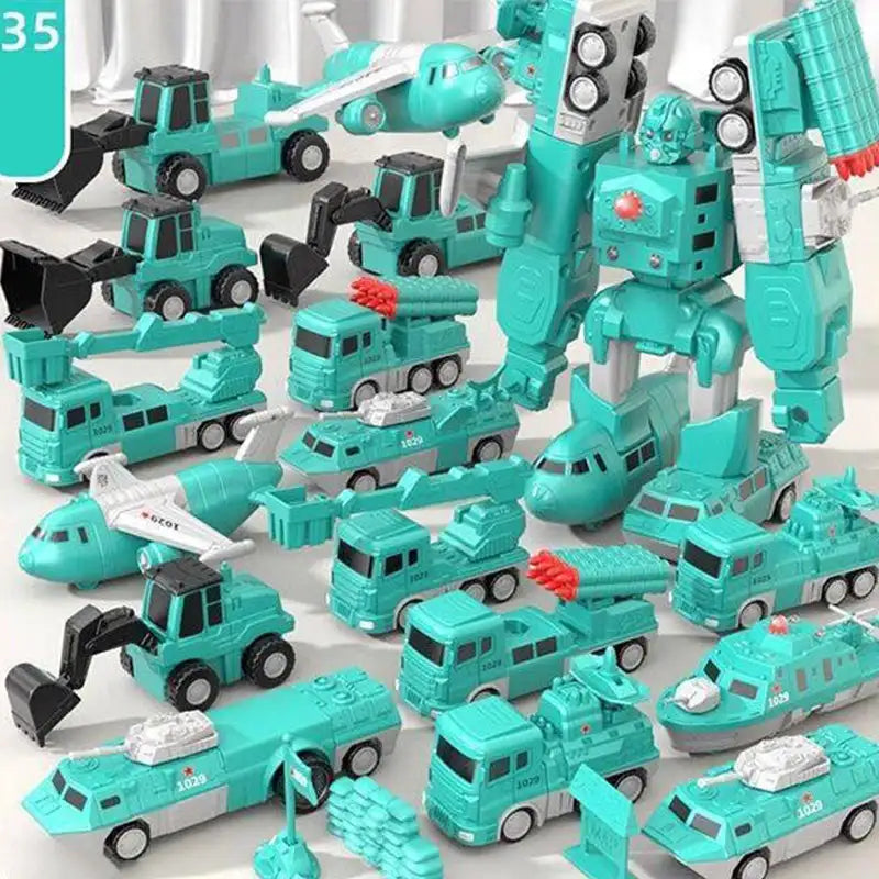 Magnetic Transforming Engineering Car Toys for Kids | Assembled Magnetic Fun