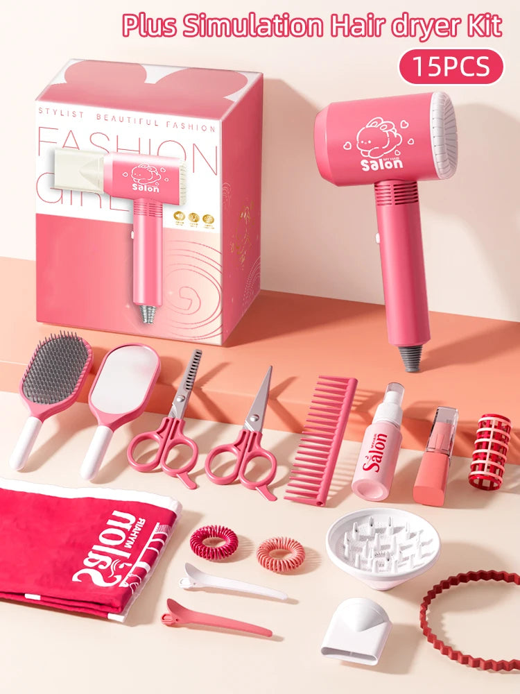 Kids Make up Toys Simulation Haircut Kit Children'S Hair Dryer