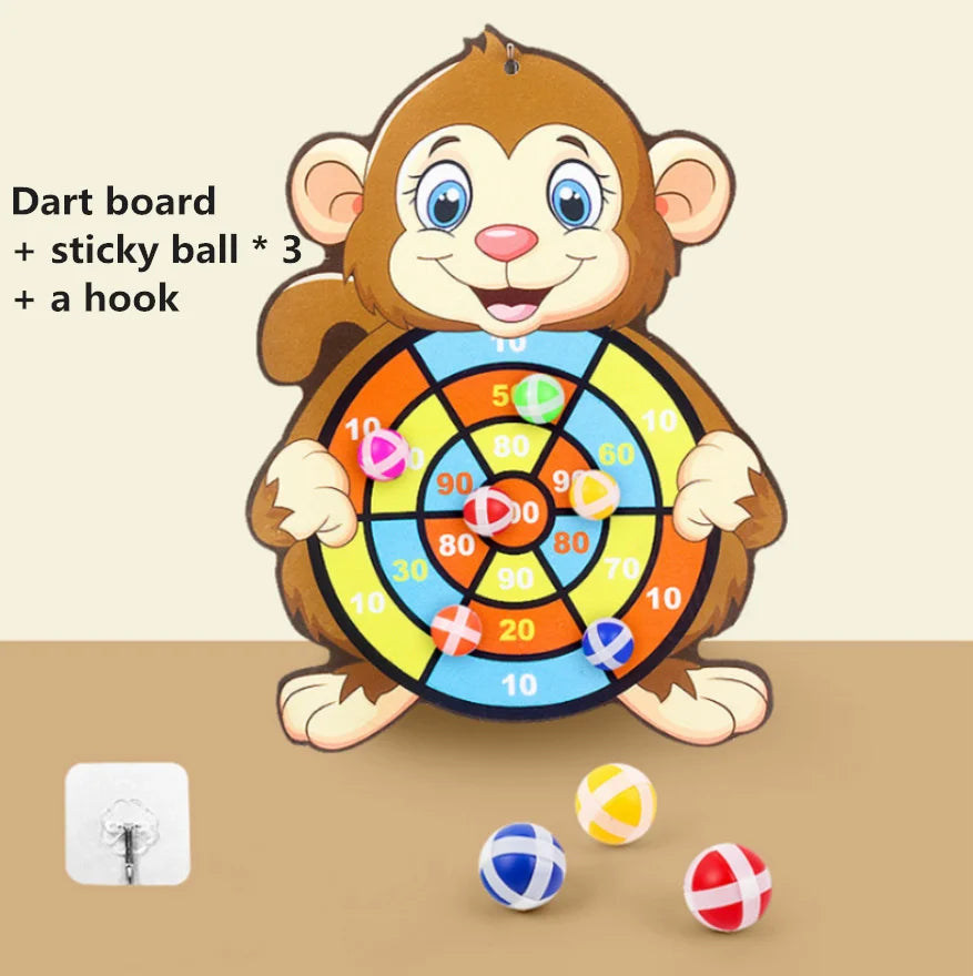 Cartoon Animal Dart Board for Kids 2-4 Years Old