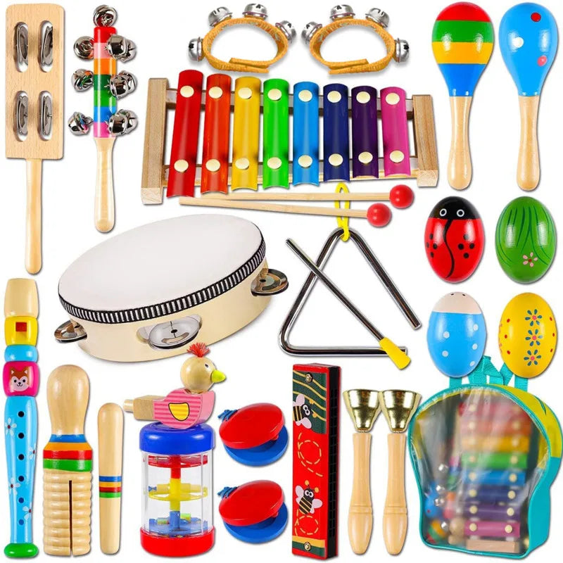 Montessori Wooden Percussion Instrument Creative Learning Gift for Kids