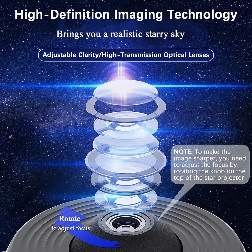 Night Light Lamp Star Projector Galaxy Light Night 360° Rotate Planetarium