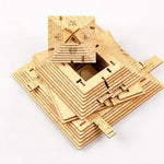 Load image into Gallery viewer, Quest Pyramid Puzzle Box with Hidden Compartment 3D Wooden Brain Teaser

