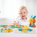 Load image into Gallery viewer, 3D Montessori Wooden Dinosaur Puzzle Colorful Educational Toy
