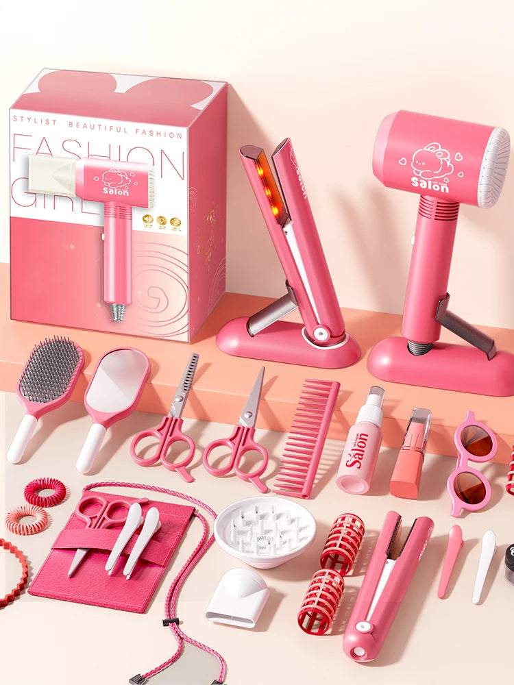 Kids Make up Toys Simulation Haircut Kit Children'S Hair Dryer