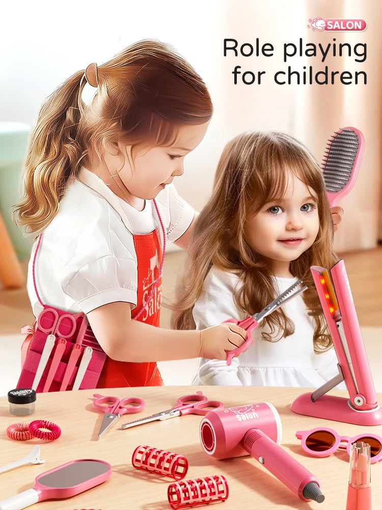 Kids Make up Toys Simulation Haircut Kit Children'S Hair Dryer