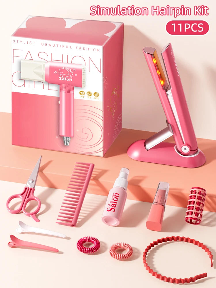 Kids Make up Toys Simulation Haircut Kit Children'S Hair Dryer