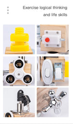Load image into Gallery viewer, Kids Busy Cube - Wooden Montessori Busy Block for Early Learning

