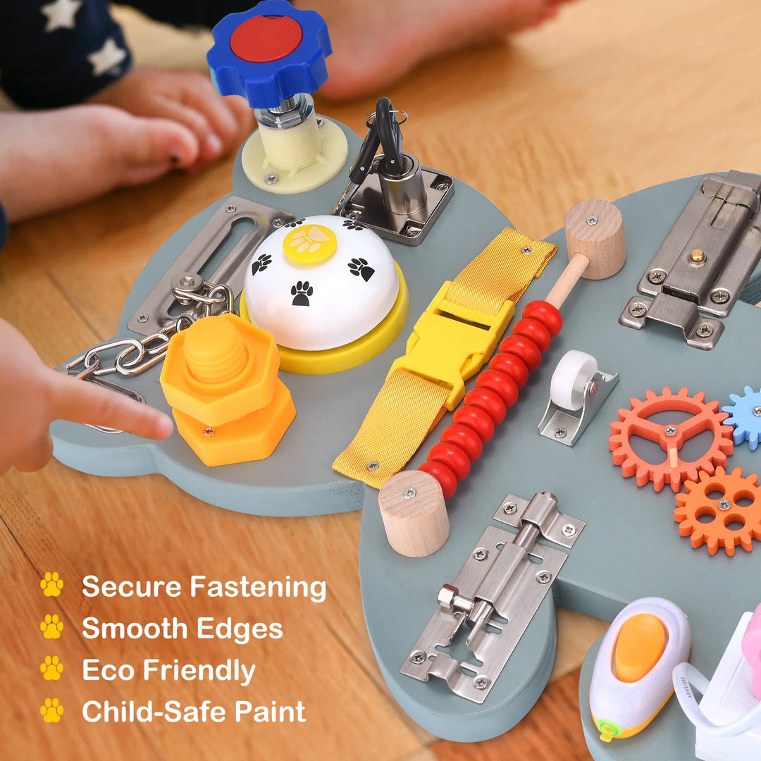 Wooden Sensory Activity Board Fine Motor Skills for Children