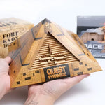 Load image into Gallery viewer, Quest Pyramid Puzzle Box with Hidden Compartment 3D Wooden Brain Teaser
