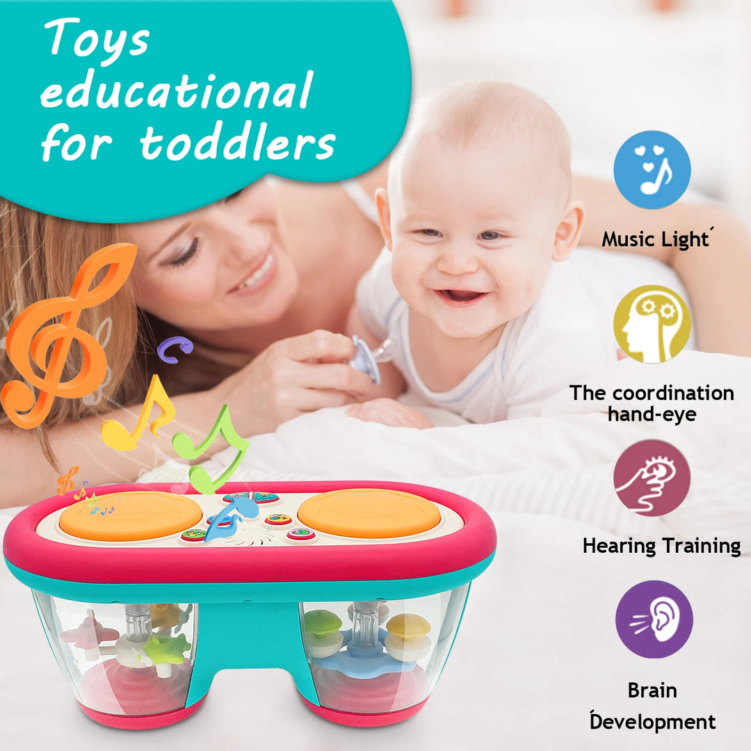 Musical Toy Baby Clap Drum 12+ Month Sensory Toys