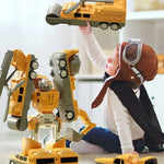 Load image into Gallery viewer, Magnetic Transforming Engineering Car Toys for Kids | Assembled Magnetic Fun
