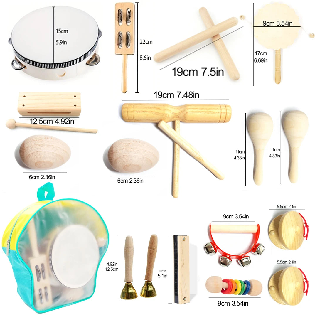 Montessori Wooden Percussion Instrument Creative Learning Gift for Kids