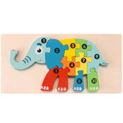 3D Montessori Wooden Dinosaur Puzzle Colorful Educational Toy