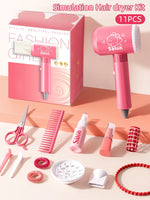 Load image into Gallery viewer, Kids Make up Toys Simulation Haircut Kit Children&#39;S Hair Dryer
