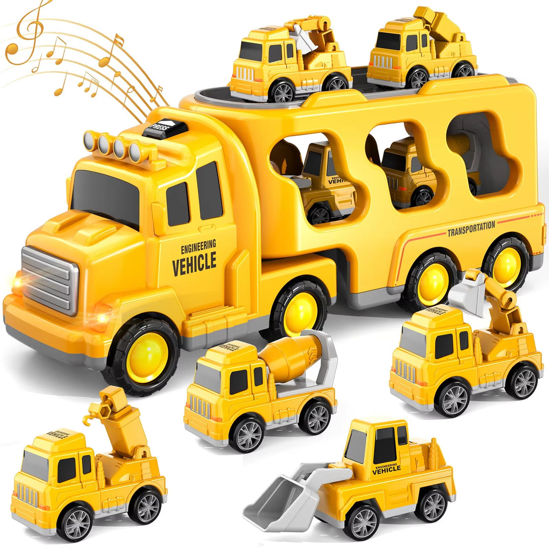 Diecast Carrier Truck Toys Cars Engineering Vehicles