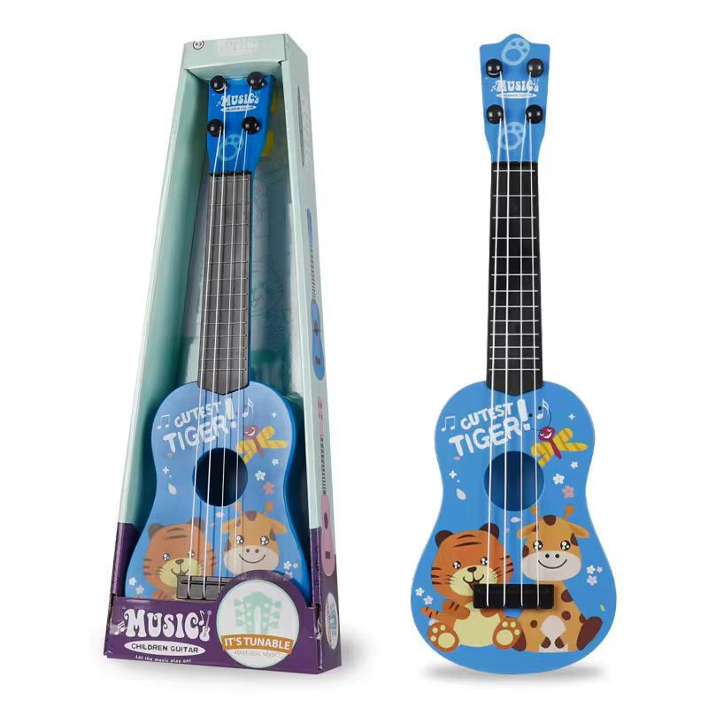 Ukulele Musical Toy 4 Strings Small Guitar Montessori for Kids