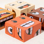 Load image into Gallery viewer, Wooden Face Changing Cube Puzzle Toy for Kids

