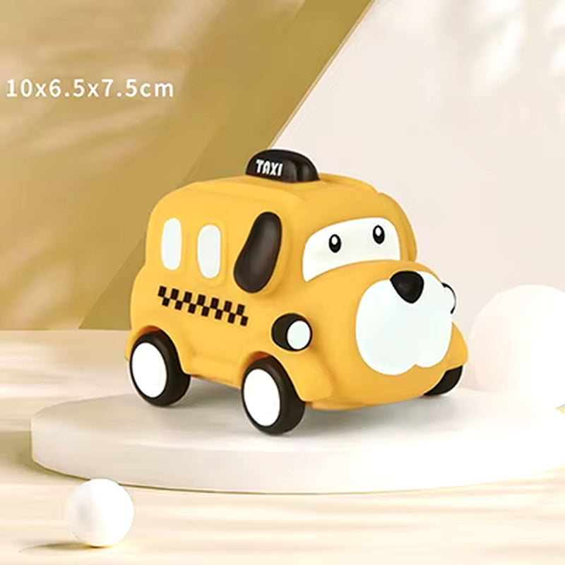 Soft Rubber Push & Go Car Toy for 6-12 Month Infants, Friction Truck
