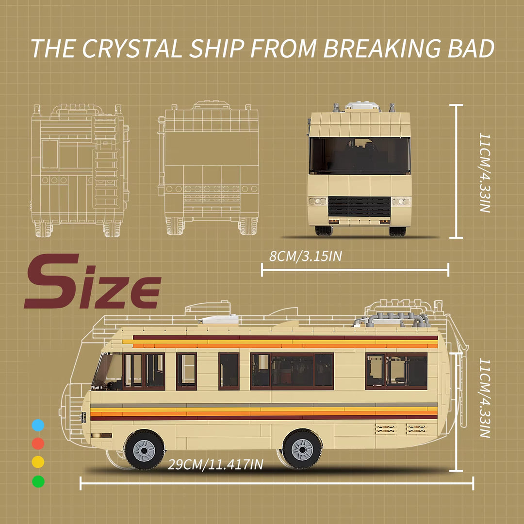 Breaking Bad RV Lab Building Blocks Kit Vehicle Toys for Kids