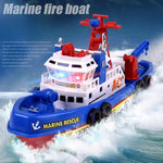 Load image into Gallery viewer, Kids Electric Fire Rescue Boat Toy – Lights, Music, Spray
