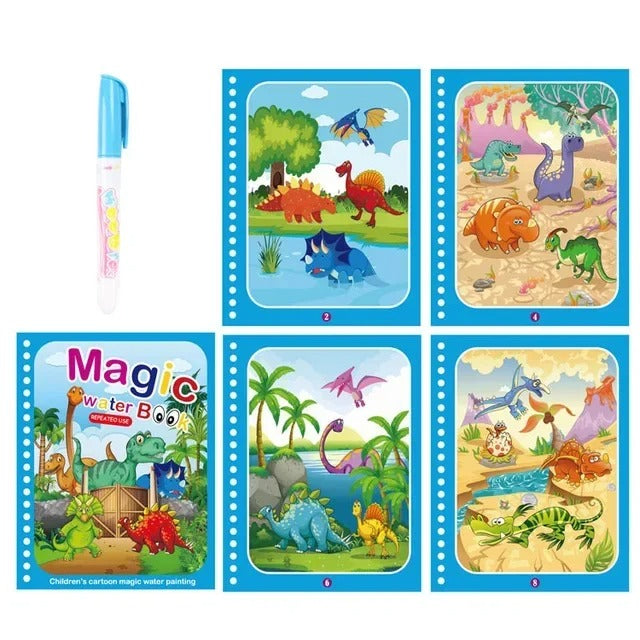 Magic Water Coloring Book with Pen for Kids Ages 2–4