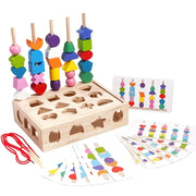 Montessori 5-in-1 Wooden Sorting & Matching Toy for Kids