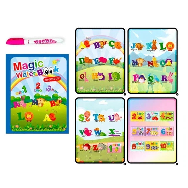 Magic Water Coloring Book with Pen for Kids Ages 2–4
