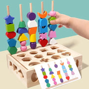 Montessori 5-in-1 Wooden Sorting & Matching Toy for Kids