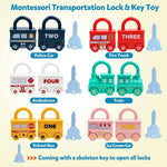 Load image into Gallery viewer, Montessori Lock &amp; Key Toy Set – Car Train Learning Fun

